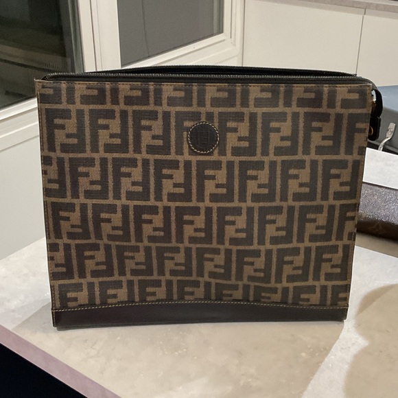 Fendi Other - Fendi Black and Brown Monogram Toiletry Bag
